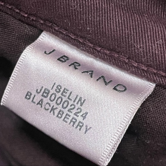 J Brand Iselin Corduroy Ankle Zip Skinny Pants In Blackberry SZ 26. - Picture 7 of 12